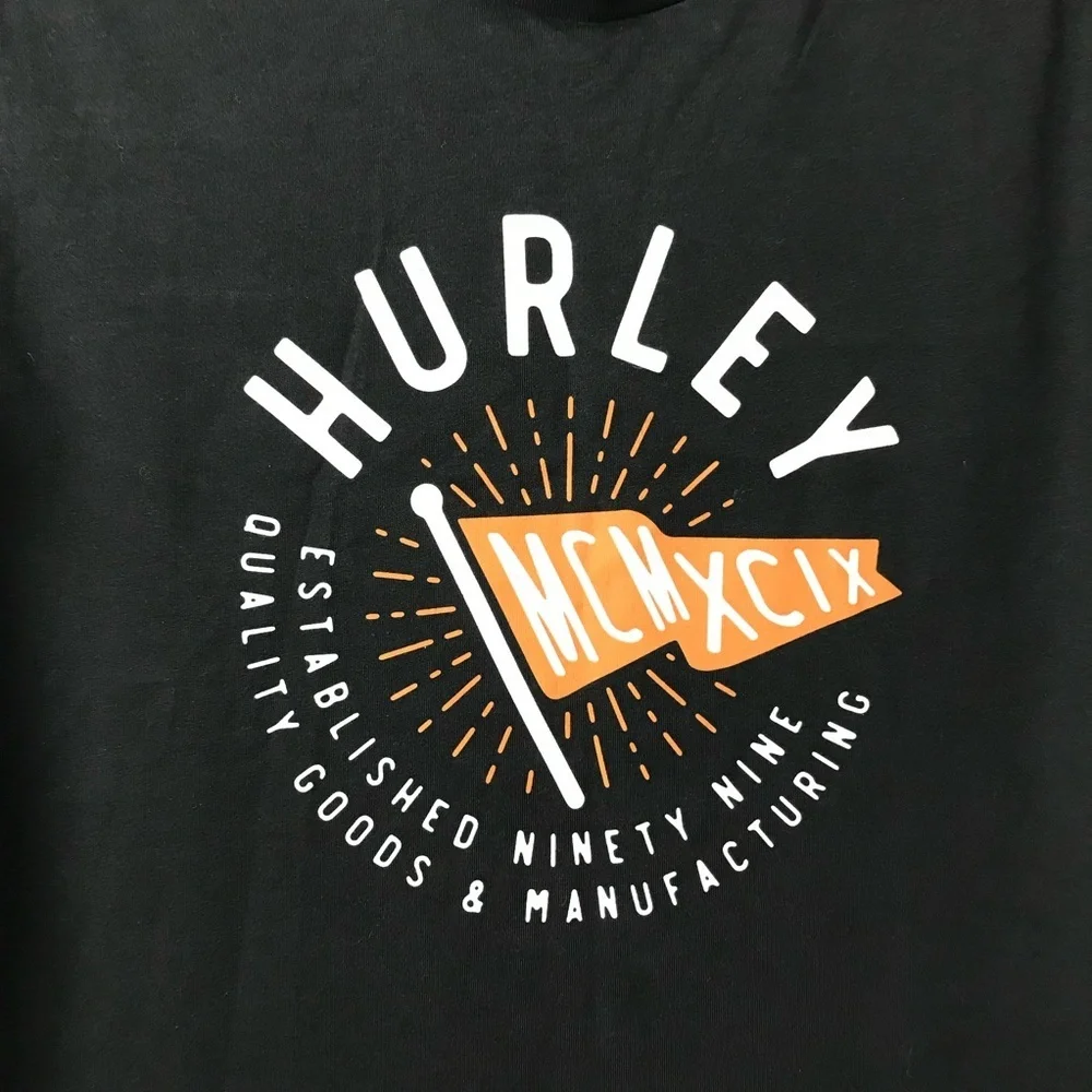 Hurley Black T Shirt Graphic Short Sleeve Unisex Size S New Without Tags